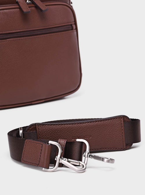 Sacoche homme élégante en cuir - Kiabi