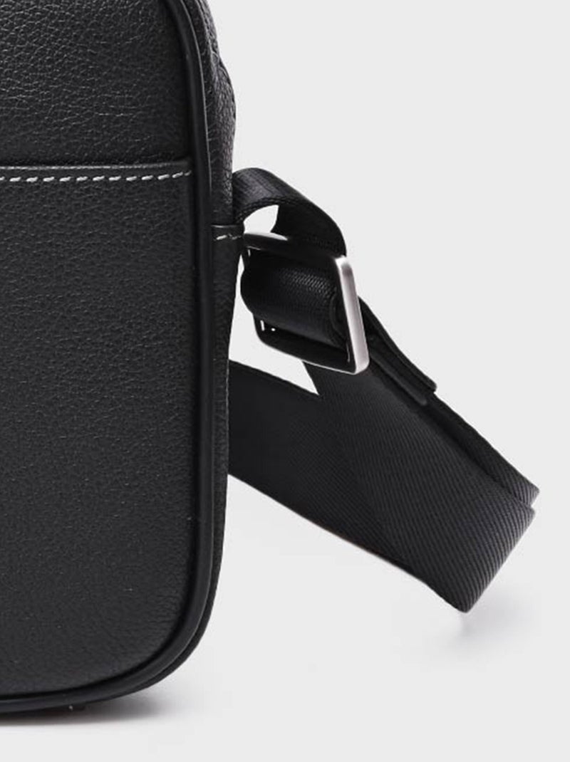 Sacoche homme en cuir avec bandoulière - AFIBEL Noir - Kiabi