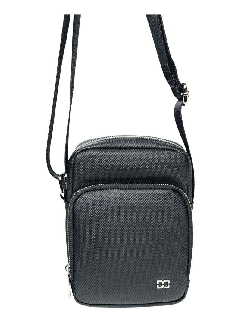 Sacoche homme zippé David William  Dartan Noir - Kiabi