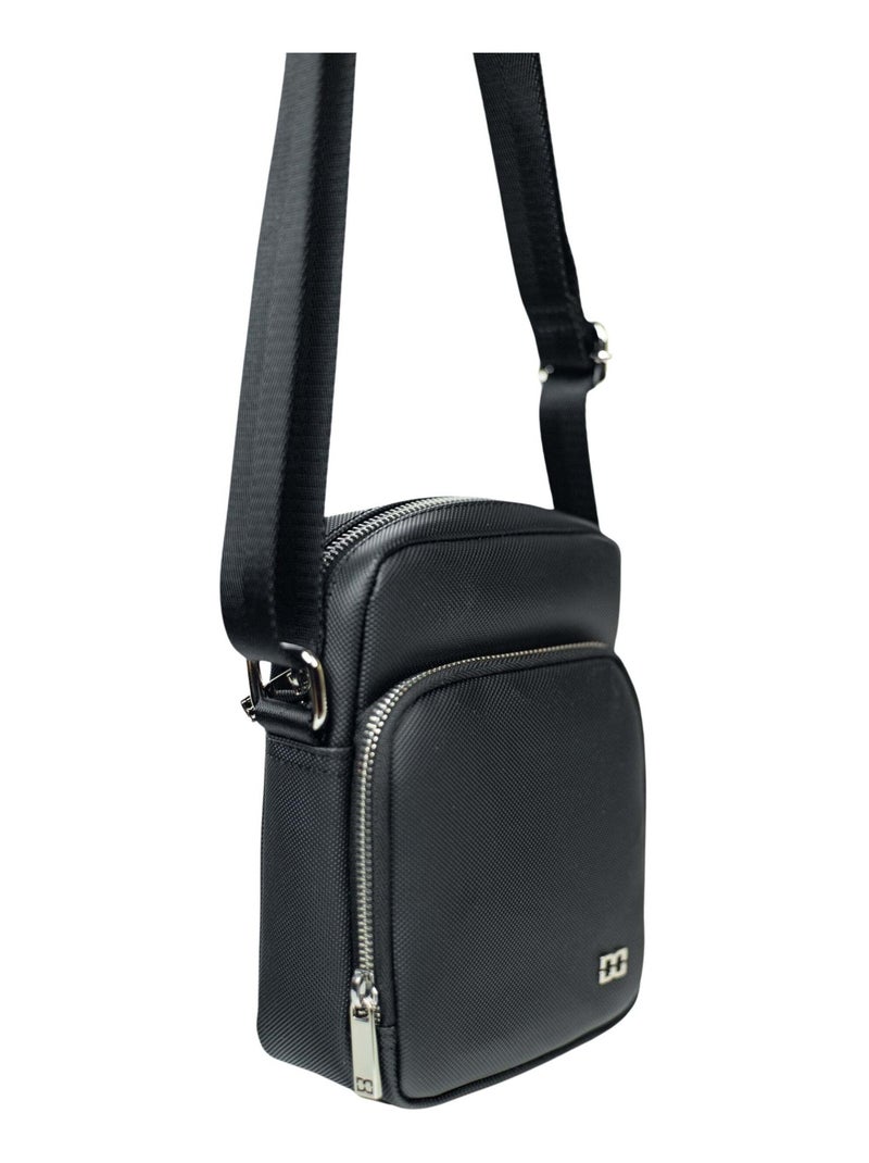 Sacoche homme zippé David William  Dartan Noir - Kiabi