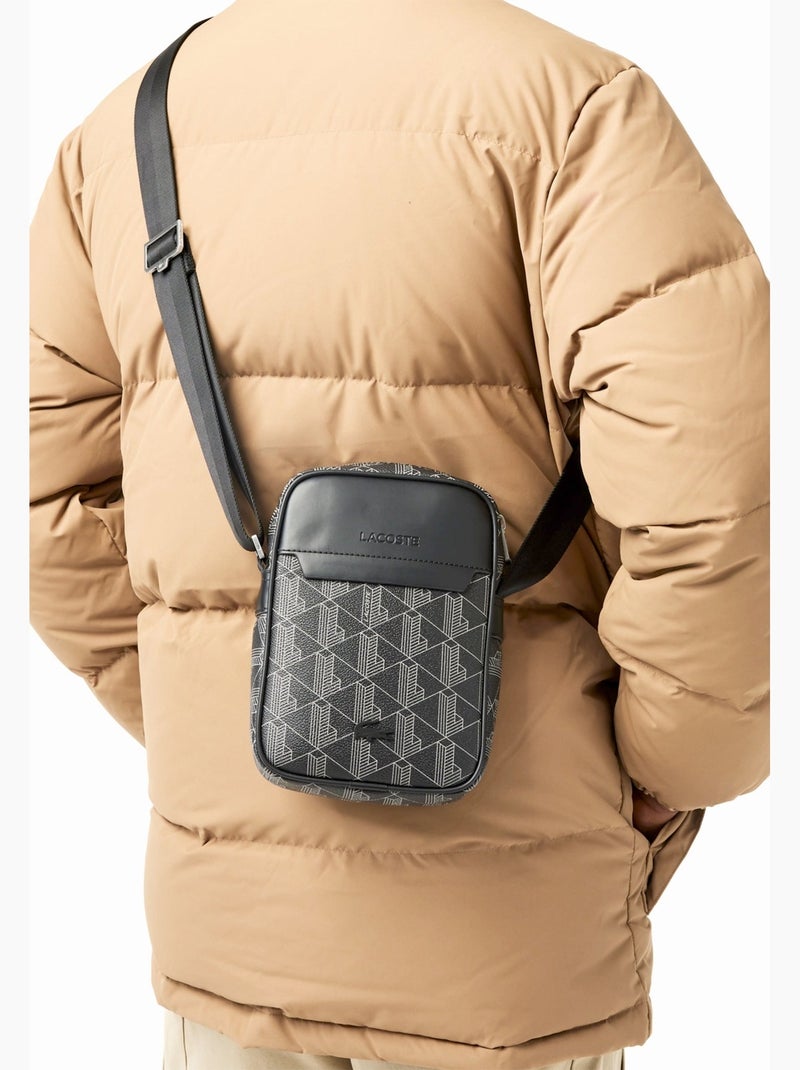 Sacoche Lacoste The blend Gris Noir - Kiabi