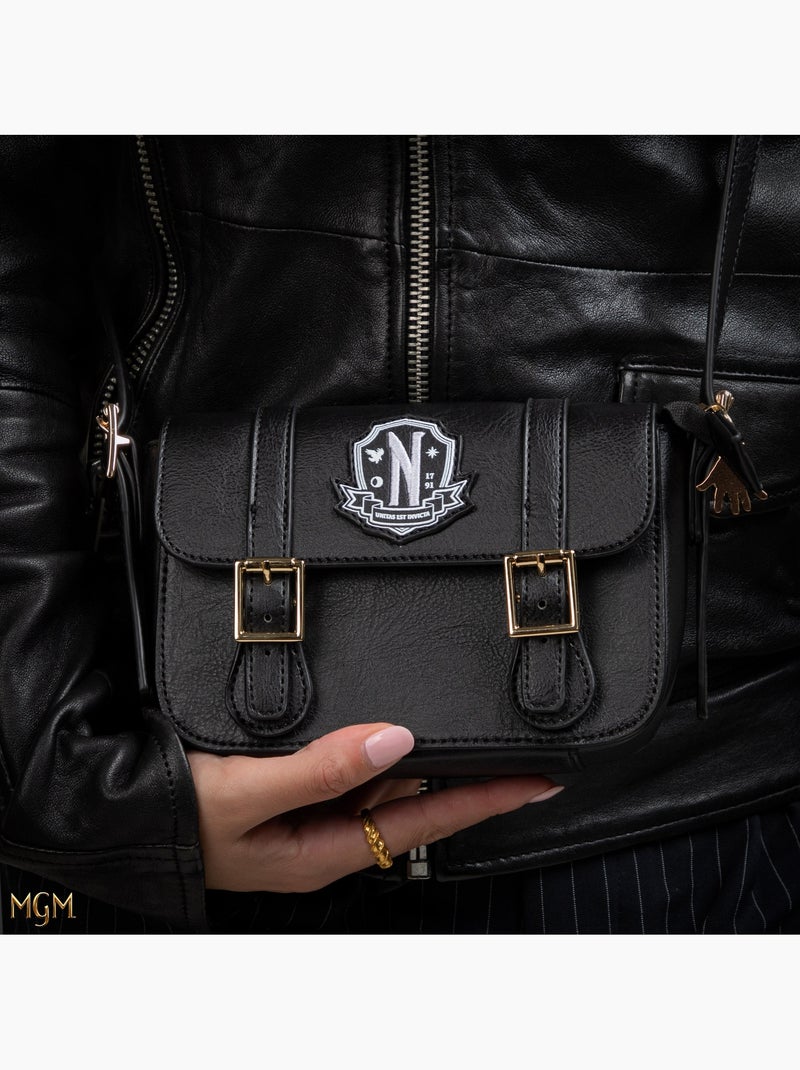 Sacoche Noire Académie Nevermore - Mercredi Noir - Kiabi