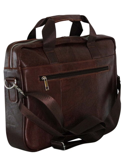 Sacoche ordinateur cuir - Kiabi