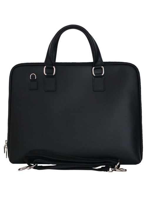 Sacoche ordinateur en cuir - Kiabi