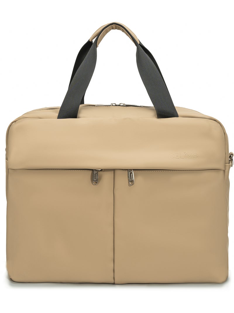 Sacoche ordinateur portable 16” | Daily Bag 40x30x20 cm | Sac bandoulière |  CELIMS France Beige - Kiabi