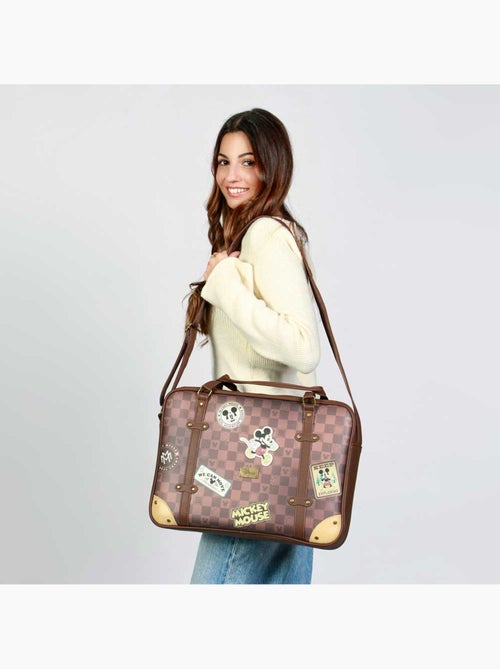 Sacoche Ordinateur Portable La - Disney Mickey Mouse Journey - Brun - Taille Unique - Kiabi
