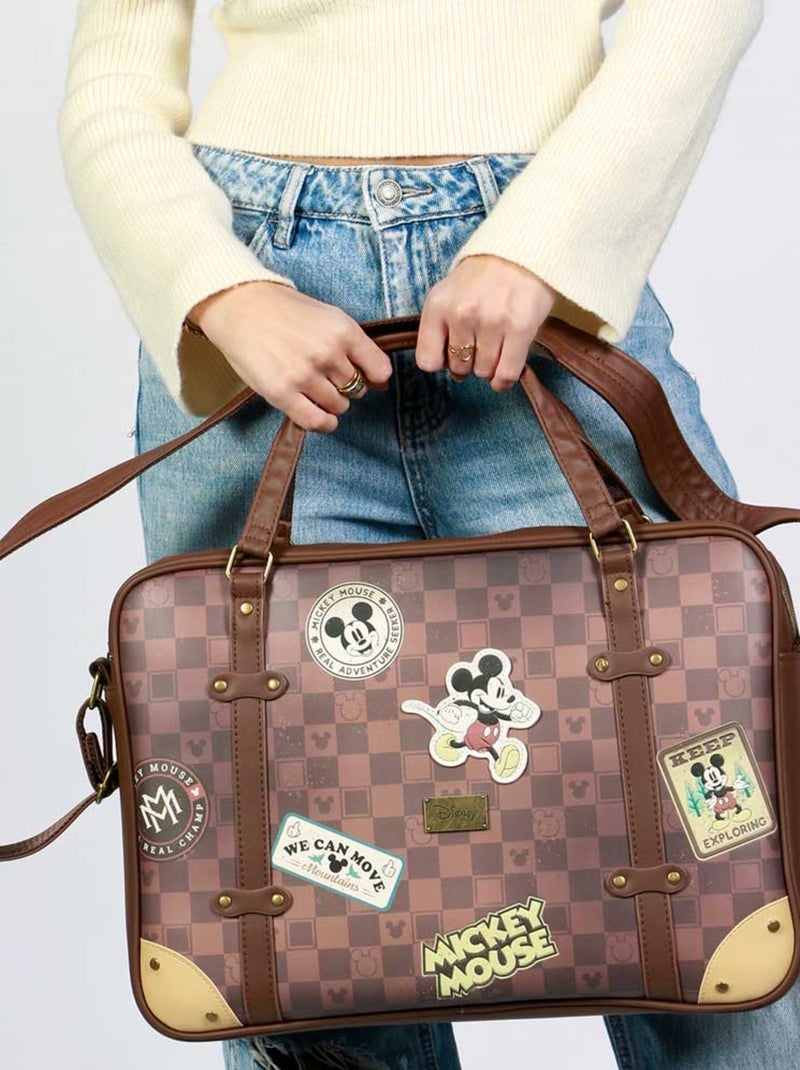 Sacoche Ordinateur Portable La - Disney Mickey Mouse Journey - Brun - Taille Unique Marron - Kiabi
