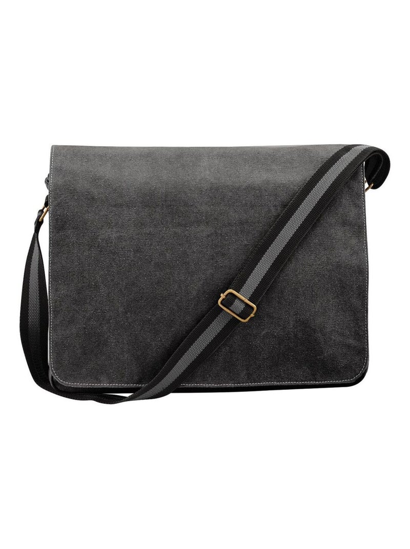 Sacoche Quadra Vintage - 14 lÇares Noir mat - Kiabi