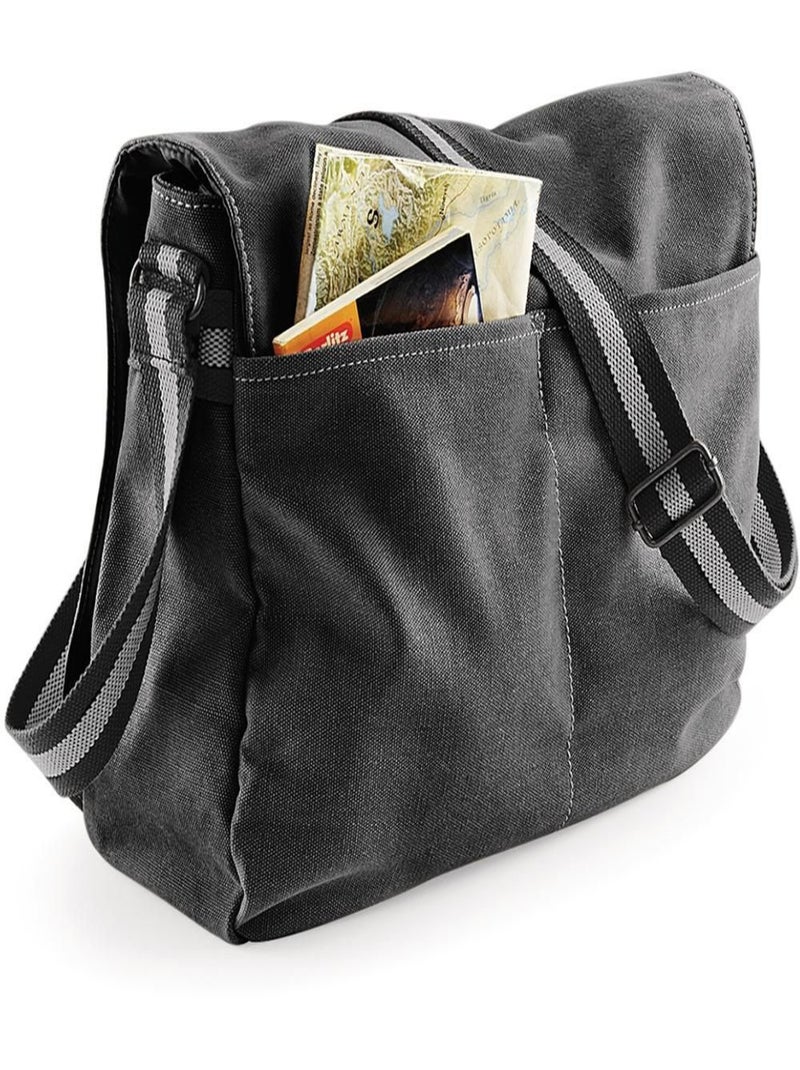 Sacoche Quadra Vintage - 14 litres Noir mat - Kiabi