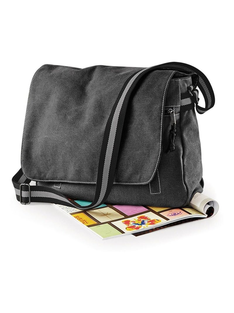 Sacoche Quadra Vintage - 14 litres Noir mat - Kiabi