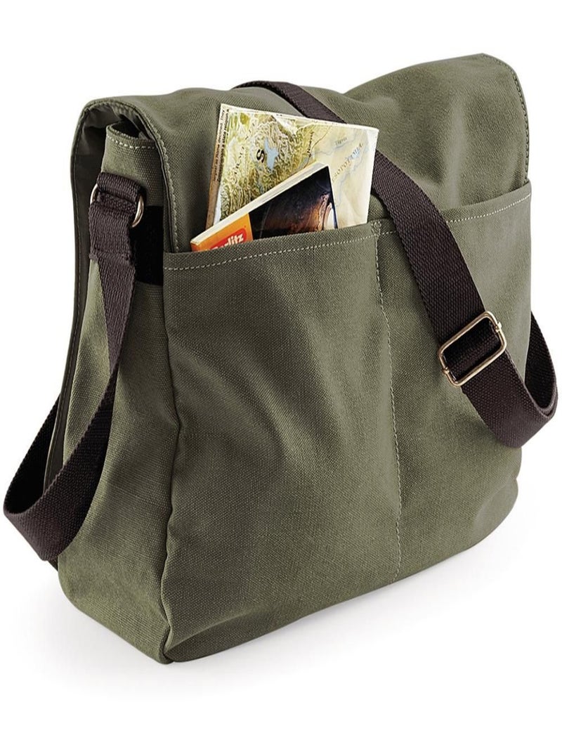 Sacoche Quadra Vintage - 14 litres Vert foncé - Kiabi