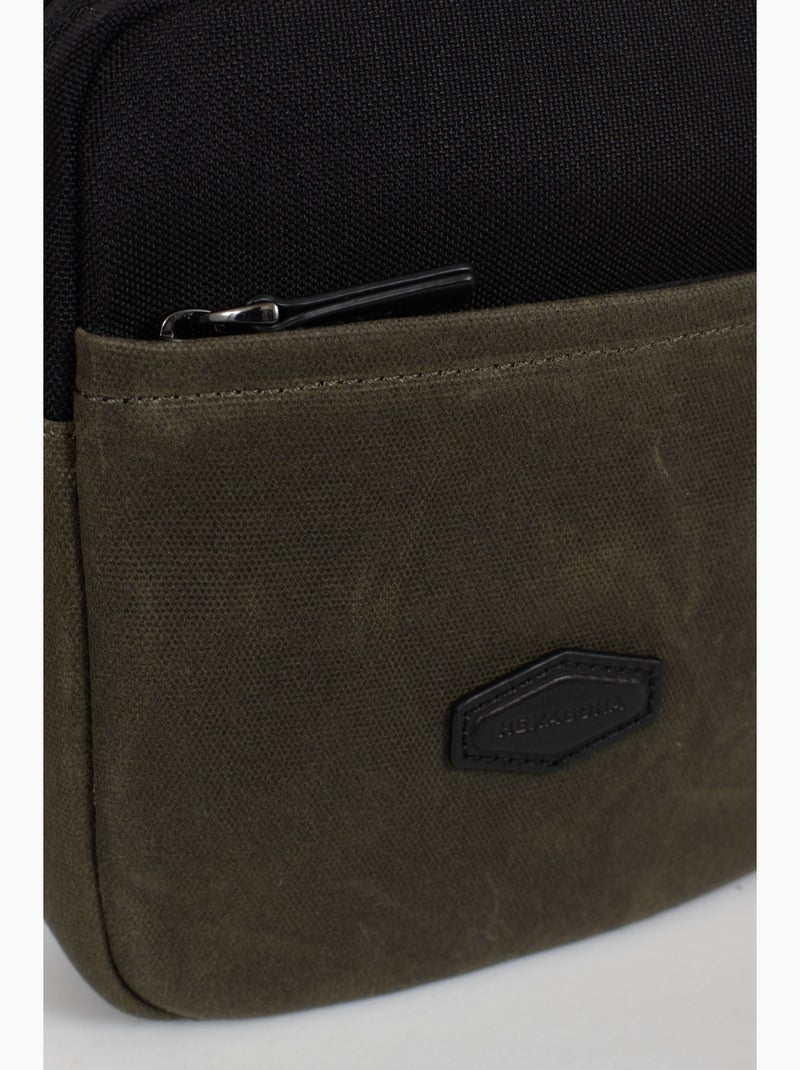 Sacoche ROBIN Noir Kaki - Kiabi