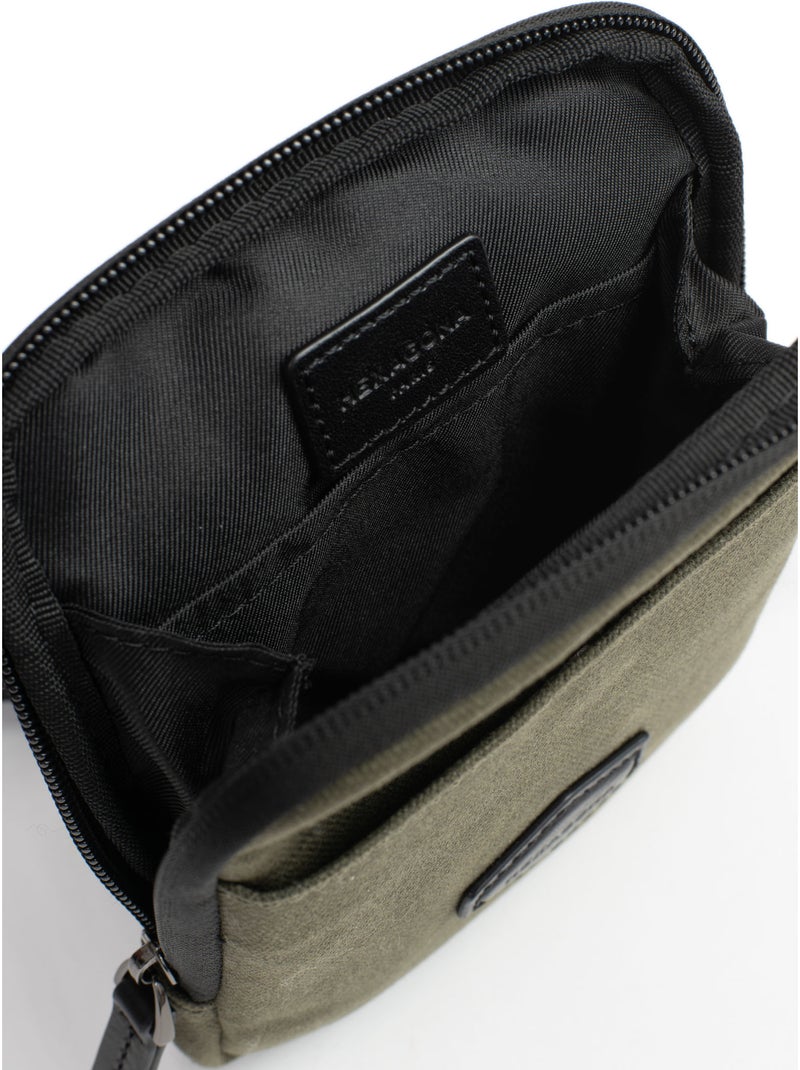 Sacoche ROBIN Noir Kaki - Kiabi
