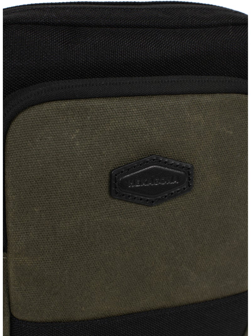 Sacoche ROBIN Noir Kaki - Kiabi