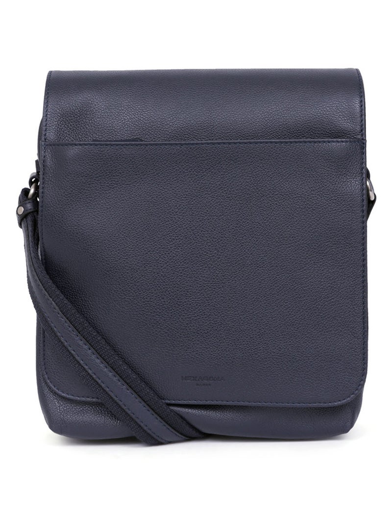 Sacoche  Tablette  Cuir CONFORT Bleu marine - Kiabi