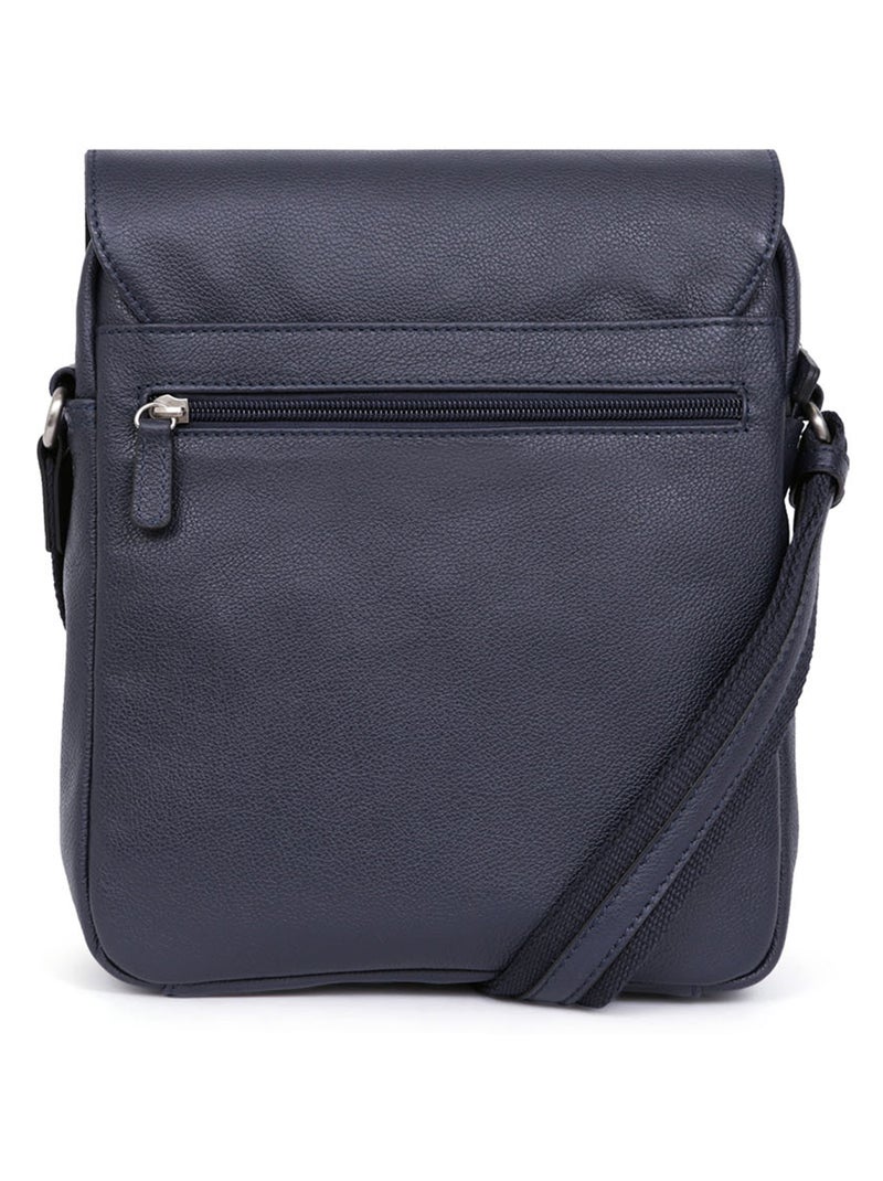 Sacoche  Tablette  Cuir CONFORT Bleu marine - Kiabi