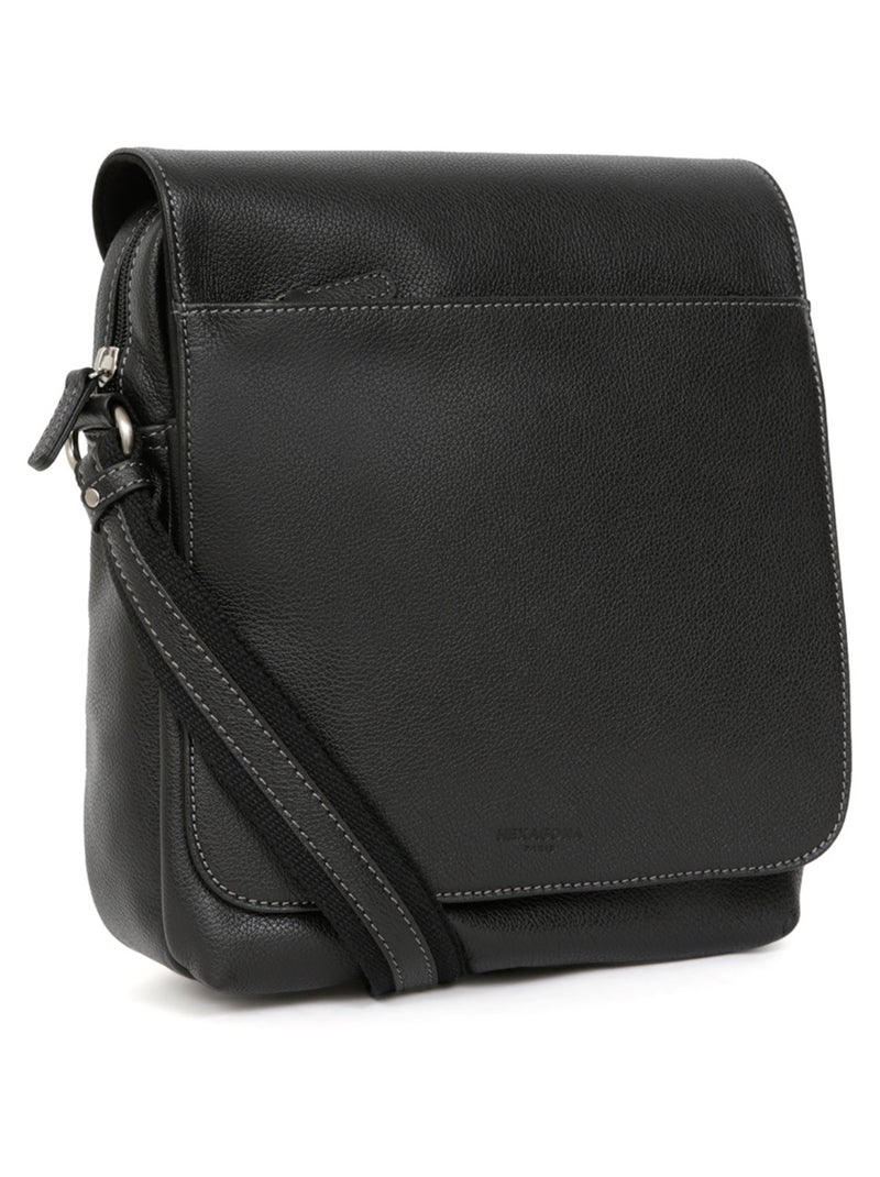 Sacoche  Tablette  Cuir CONFORT Noir - Kiabi