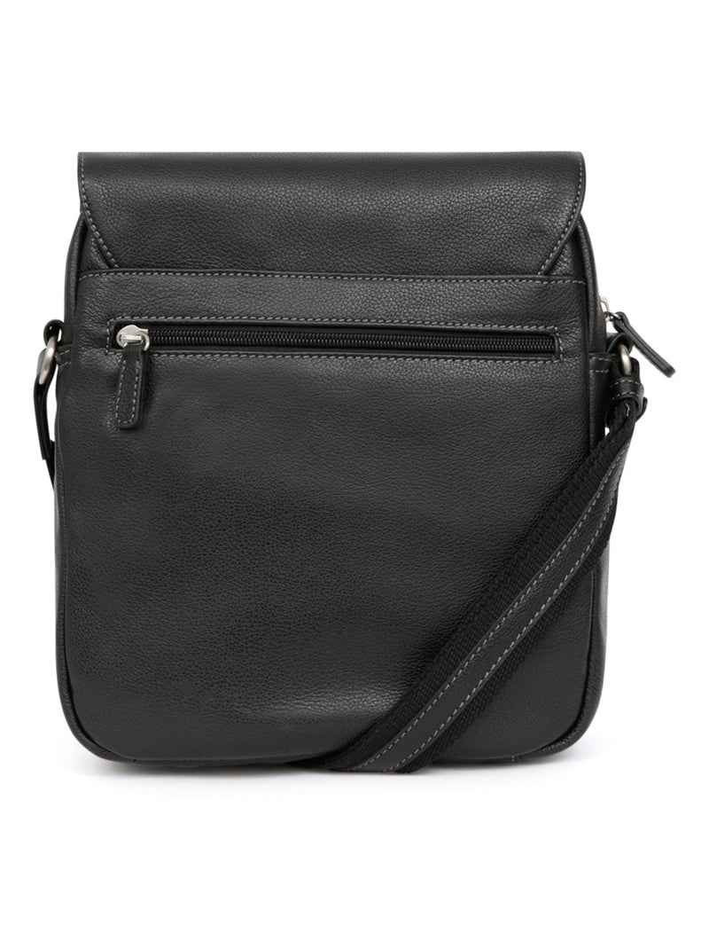 Sacoche  Tablette  Cuir CONFORT Noir - Kiabi