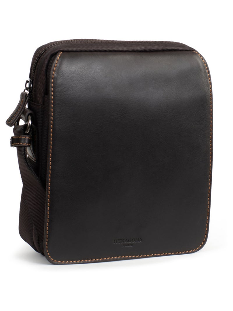 Sacoche travel hexagona Marron - Kiabi