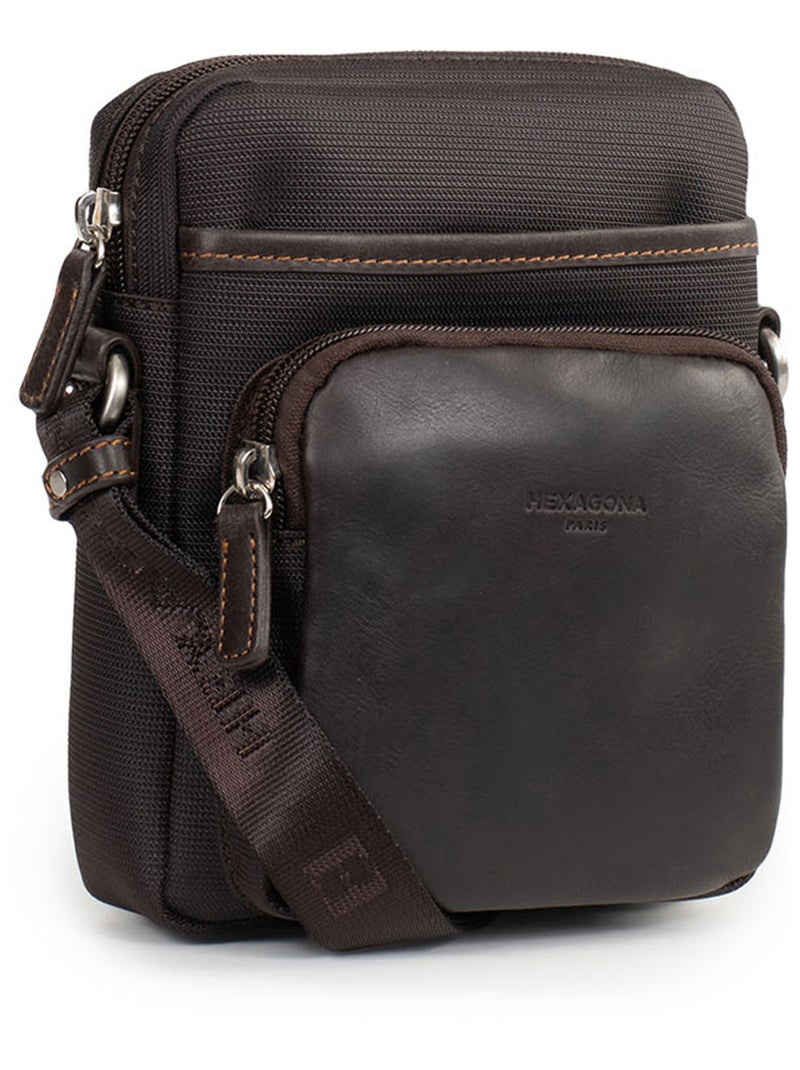 Sacoche travel hexagona Marron - Kiabi