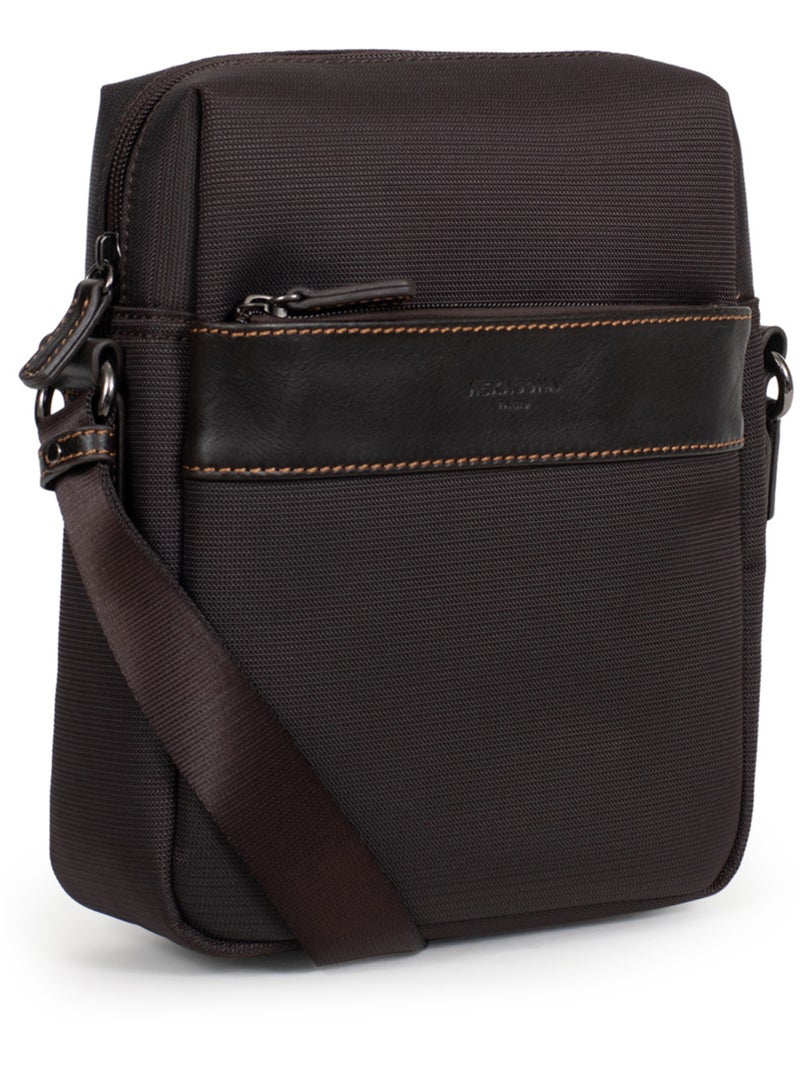 Sacoche travel hexagona Marron - Kiabi