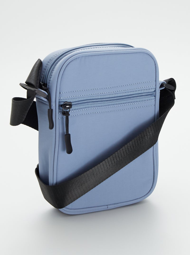 Sacoche verticale unie bleu gris - Kiabi