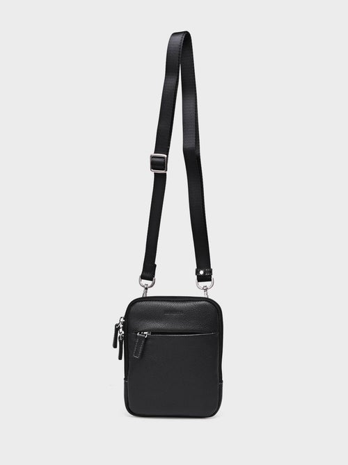 Sacoche zippée homme en cuir - AFIBEL - Kiabi