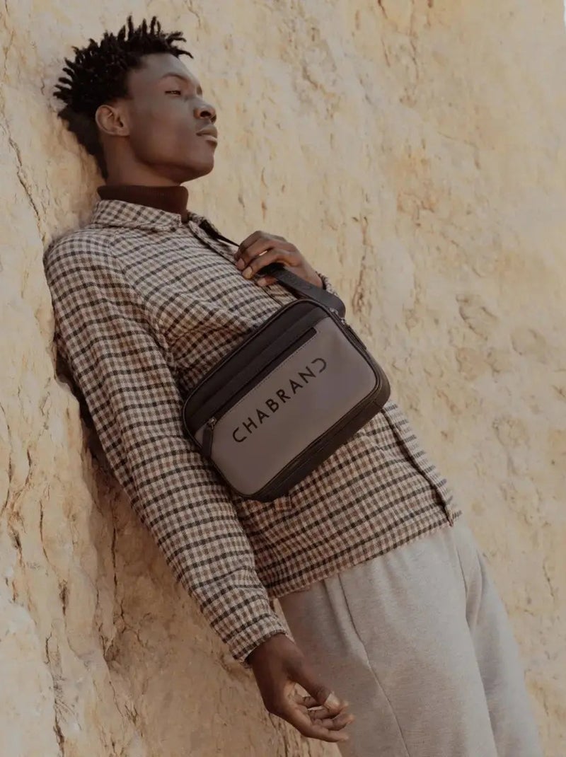 Sacoche zippée porté croisé Touch Bis Chabrand Noir Gris - Kiabi