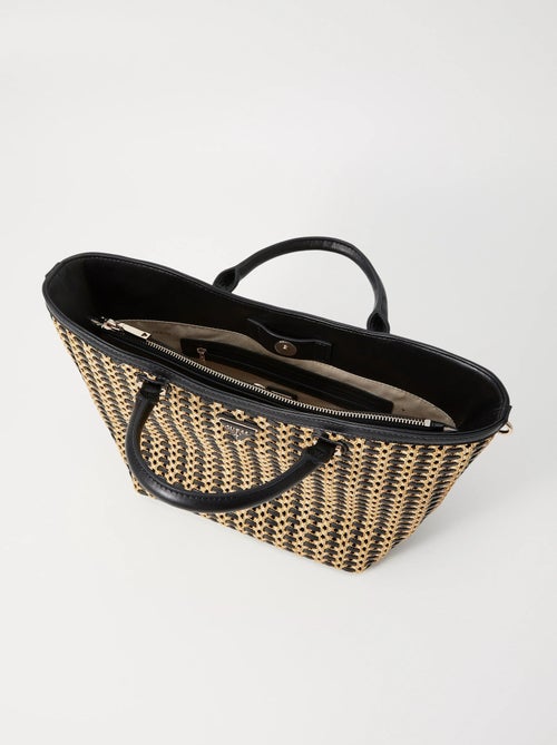 Sacs à main Guess Atalia Crossbody Buc Natural/Black WG964722 - Kiabi