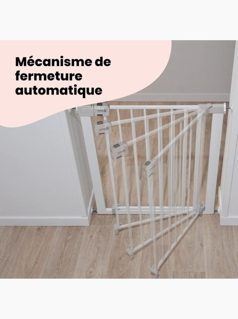 SAFETY 1ST Barrière de sécurité enfant 73-80cm, Blanc, métal, Auto Close, 4 points de pression Blanc - Kiabi