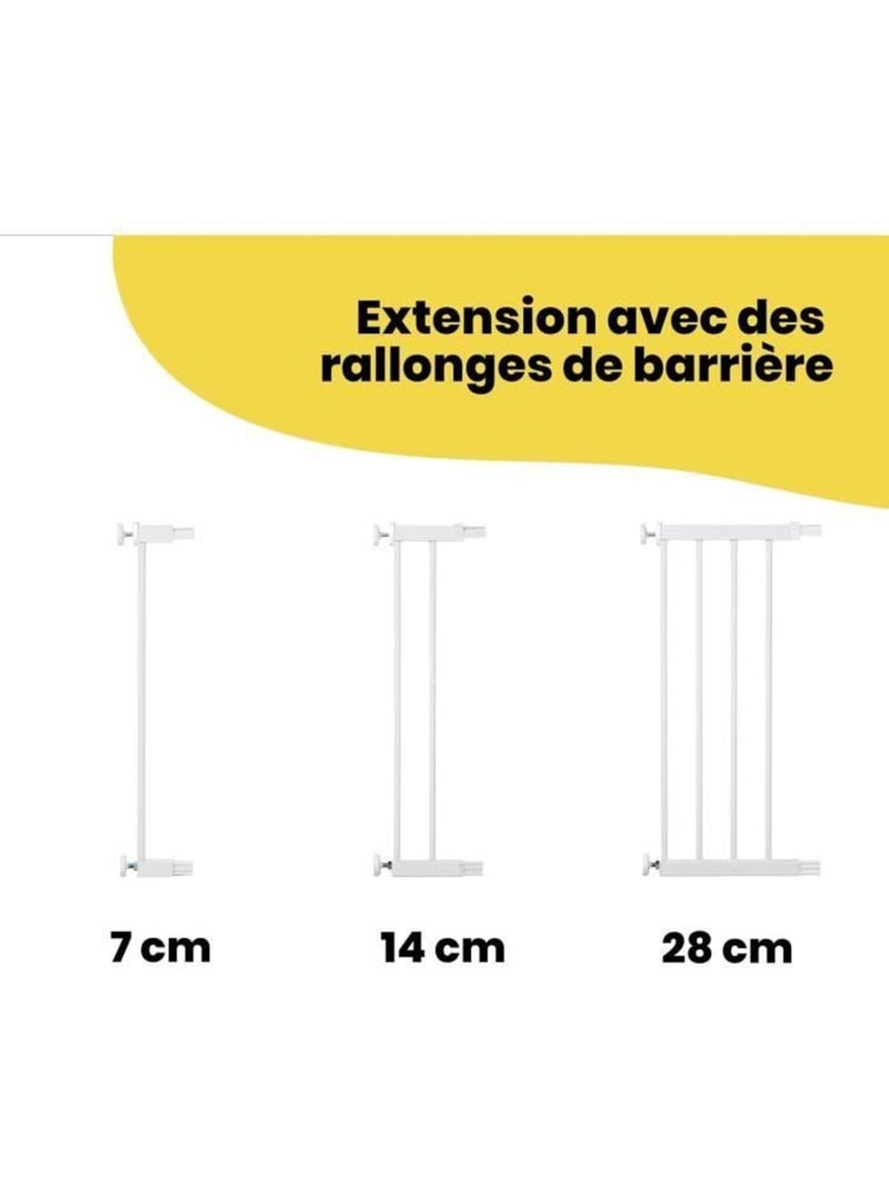 SAFETY 1ST Barrière de sécurité enfant 73-80cm, Blanc, métal, Auto Close, 4 points de pression Blanc - Kiabi