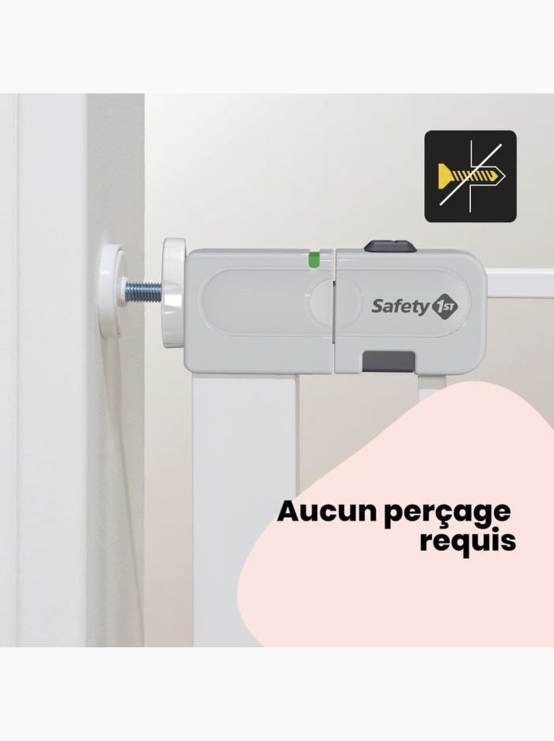 SAFETY 1ST Barrière de sécurité enfant 73-80cm, Blanc, métal, Auto Close, 4 points de pression Blanc - Kiabi