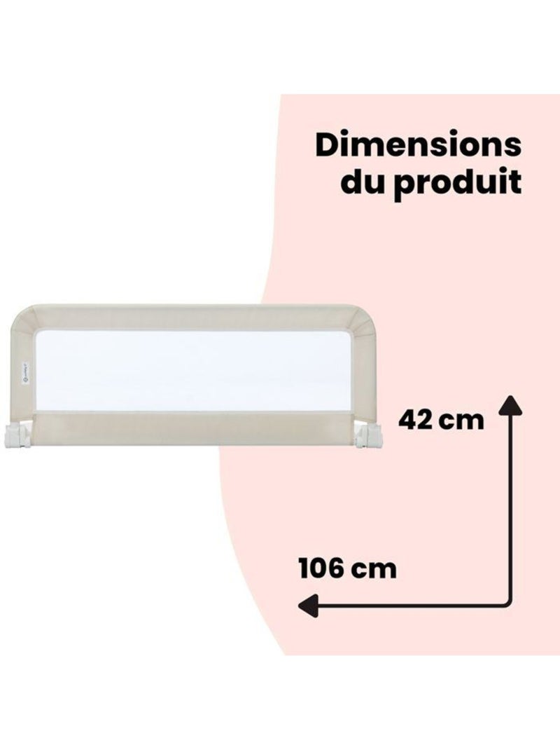 Safety 1st portable bed rail, barrière de lit enfant pliable Beige - Kiabi