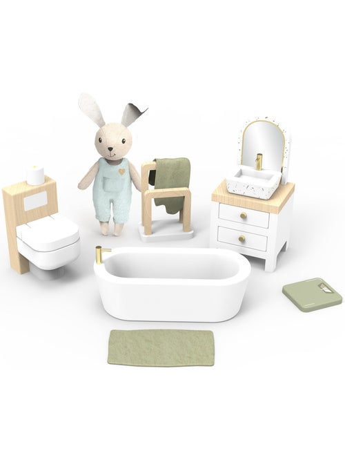 Salle de bain de la maison de poupée lapin - Kiabi