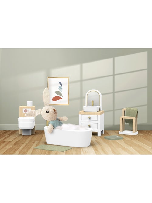 Salle de bain de la maison de poupée lapin - Kiabi