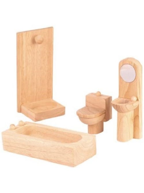 Salle de bain en bois naturel - Kiabi