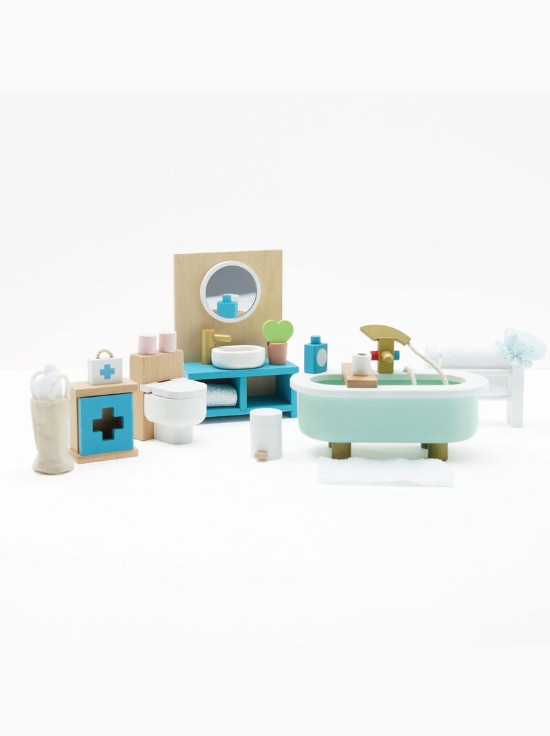 Salle de bain pour maison de poupées Beige - Kiabi