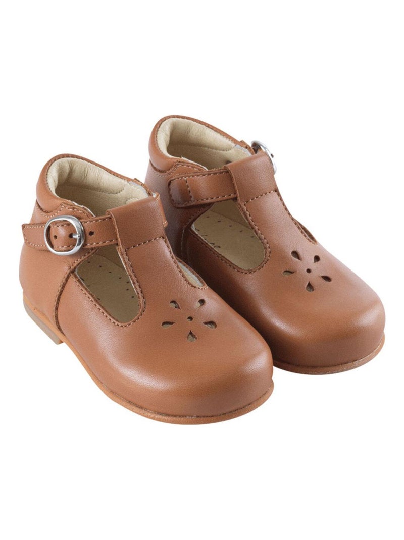 Salomé cuir enfant Vicky Marron - Kiabi
