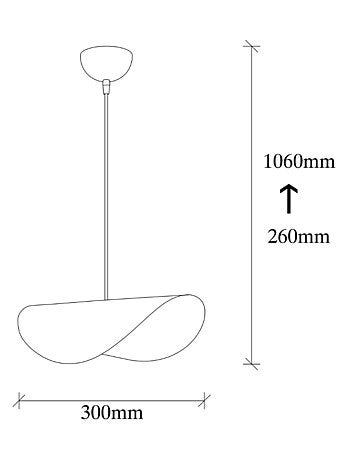 SALOME Suspension filaire blanche et dorée en métal