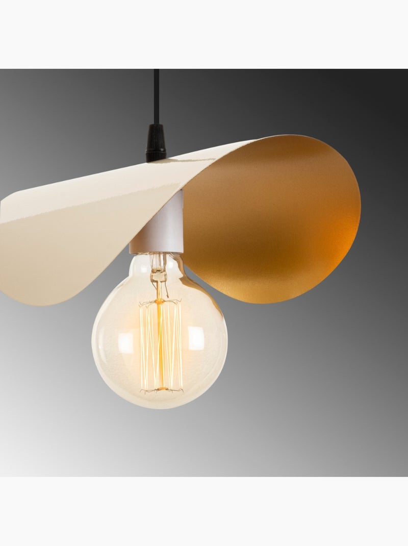 SALOME Suspension filaire blanche et dorée en métal Blanc - Kiabi