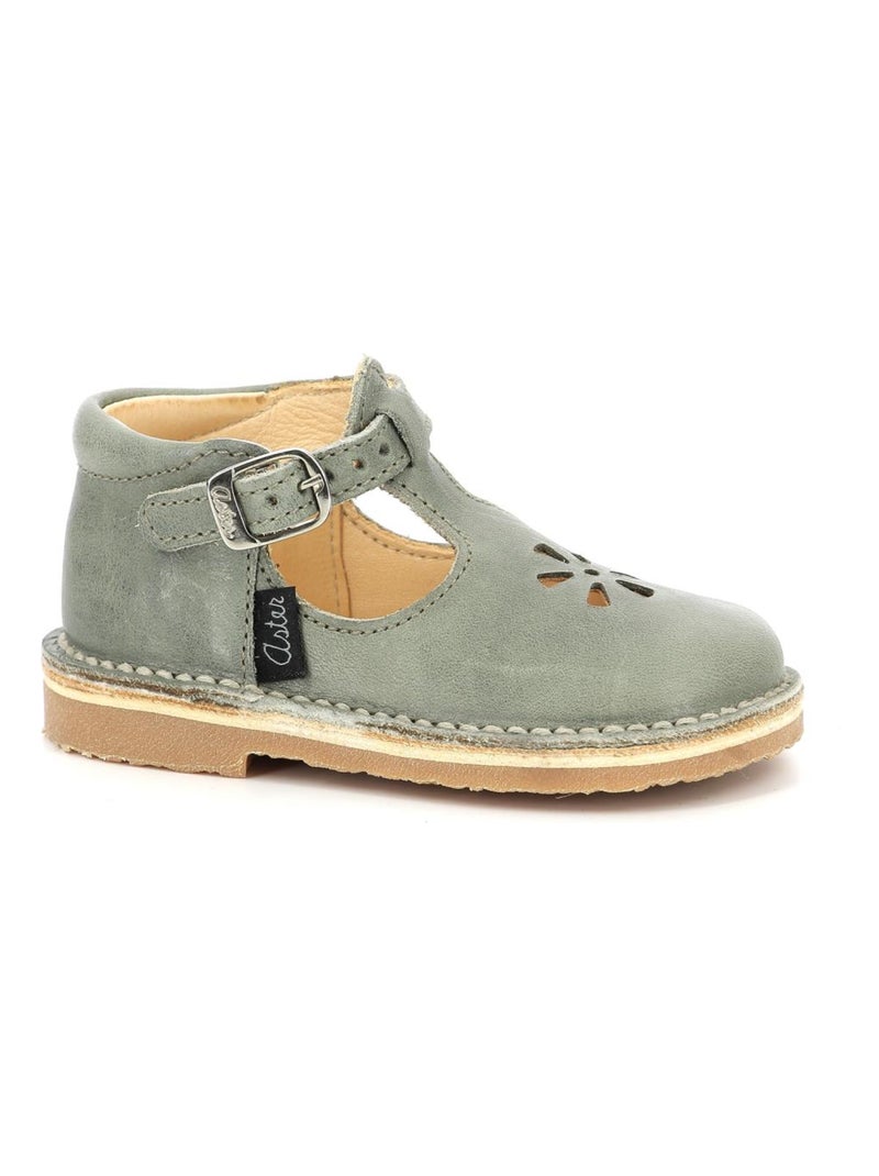 Salomés Cuir Bimbo-2 Aster Kaki - Kiabi