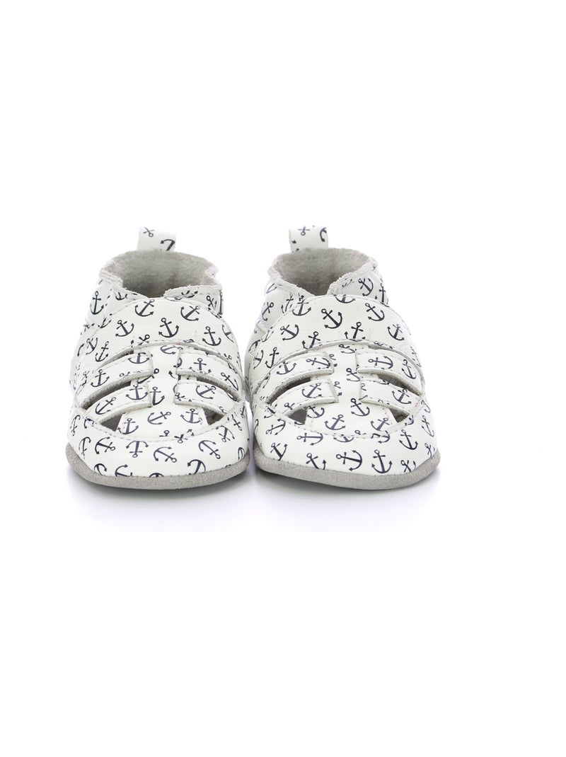 Salomés Cuir Sandiz Robeez Blanc - Kiabi