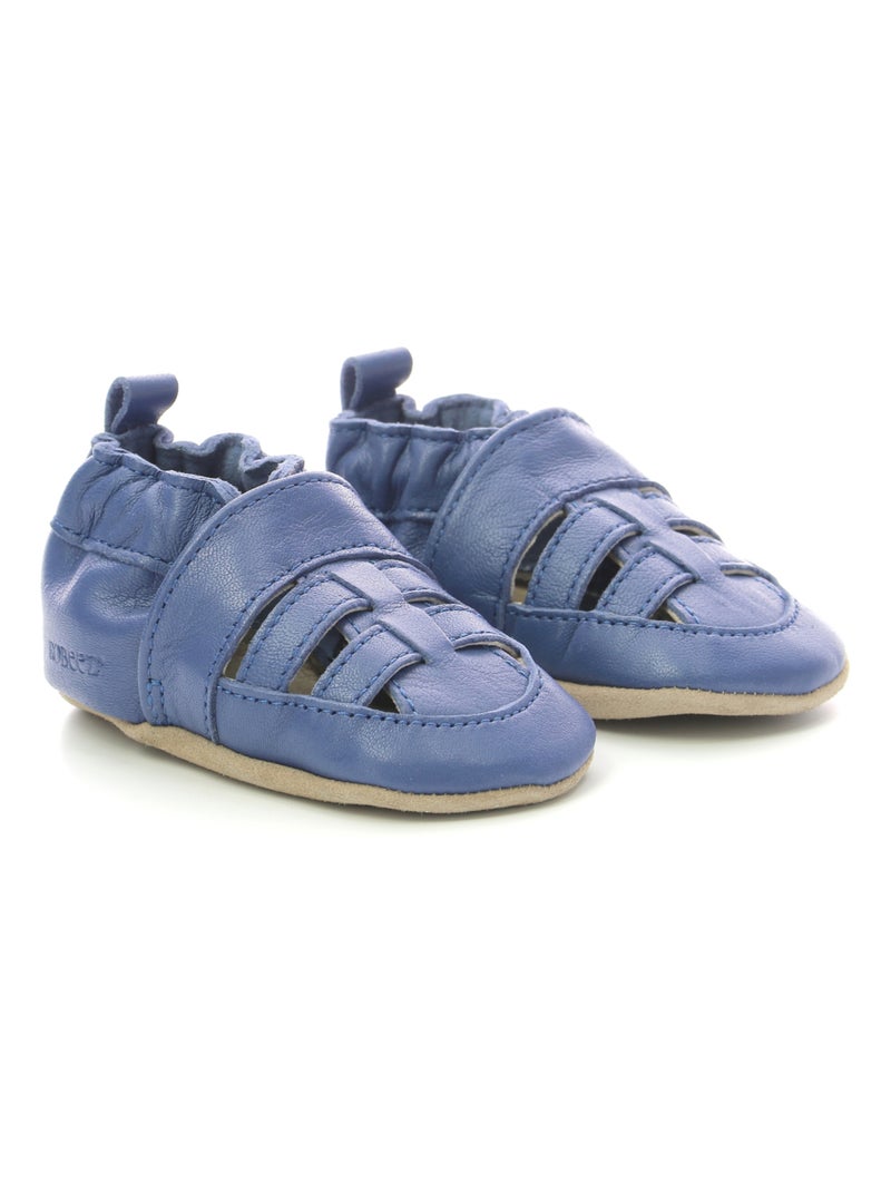 Salomés Cuir Sandiz Veg Robeez Bleu - Kiabi