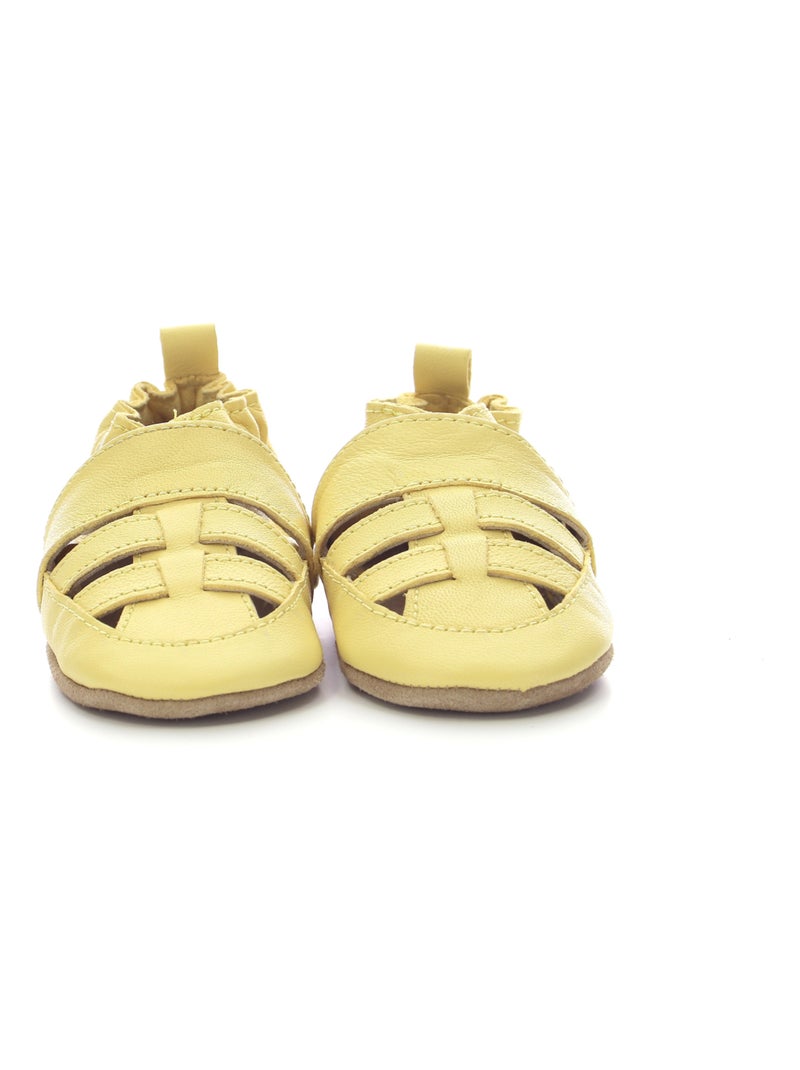 Salomés Cuir Sandiz Veg Robeez Jaune - Kiabi