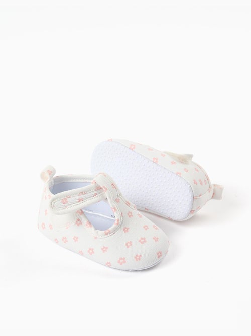 Salomés en toile avec motif floral - Kiabi