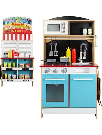 Salon de crème glacée avec cuisine en bois 2 en 1WOOMAX