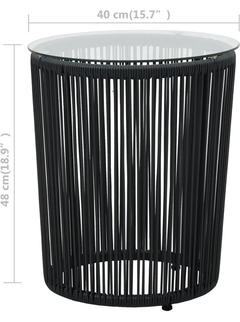 Salon de jardin 3 pièces style bistro gris anthracite - Kiabi