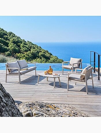 Salon de jardin 4 places en aluminium FLOVIA