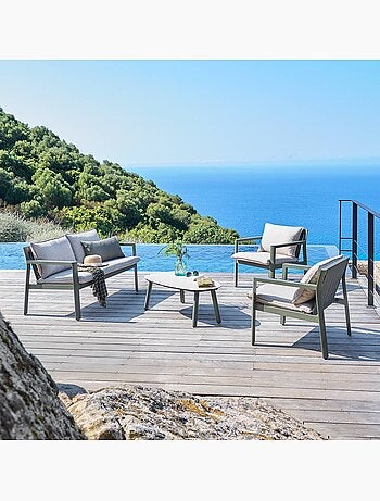 Salon de jardin 4 places en aluminium FLOVIA