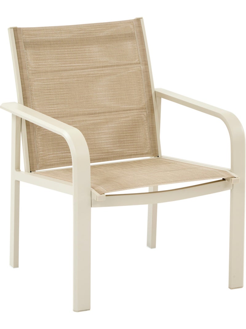 Salon de jardin 4 places en aluminium PIAZZA Beige argile - Kiabi